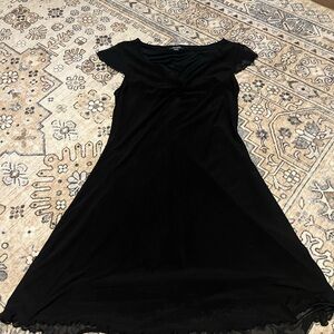 Wild Fable Black A-Line Midi Dress